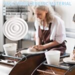 Slow Feeder Ceramic Cat Shallow Bowl Pet Slow Eating Plate Anti Vomiting Whisker Friendly Cat Bowl Cute Maze Cats Food Dish for Dry Wet Food - Image 5