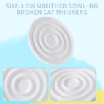 Slow Feeder Ceramic Cat Shallow Bowl Pet Slow Eating Plate Anti Vomiting Whisker Friendly Cat Bowl Cute Maze Cats Food Dish for Dry Wet Food - Image 7