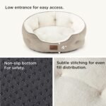Bedsure Small Dog Bed for Small Dogs Washable - Round Cat Beds for Indoor Cats, Round Pet Bed for Puppy and Kitten with Slip-Resistant Bottom, Camel, 20 Inches - Image 4