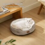 Bedsure Small Dog Bed for Small Dogs Washable - Round Cat Beds for Indoor Cats, Round Pet Bed for Puppy and Kitten with Slip-Resistant Bottom, Camel, 20 Inches - Image 7