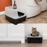 IRIS USA 2 Pack Large Open Top Cat Litter Box with High Sides, Scatter Shield & Scoop, Black, for Indoor Cats, Kittens or Multicat Homes - Image 4