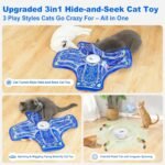 Interactive Cat Toys for Indoor Cats,[Newly Upgraded] Rechargeable Touch Activated Hide and Seek Kitten Toy with Fluttering - Image 3