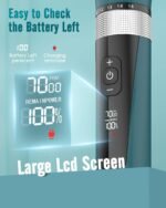 oneisall Cat Grooming Clippers for Matted Long Hair, 5-Speed Cat Grooming Kit Cordless Low Noise Pet Hair Clipper Trimmer Shaver for Dogs Cats Animals (Green) - Image 8