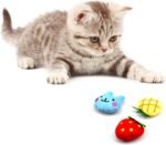 Cat Catnip Toys, 5Pcs Soft Plush Cat Interactive Toys Cat Chewing Pillow Toys Kitten Toys Catnip Teeth Cleaning Toys for Cat Kitten Biting Chewing Kicking and Indoor Interactive - Image 5
