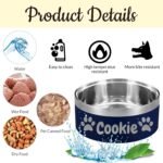 Custom Dog Bowl Personalized Dog Bowls with Name Customized Pet Cat Food Bowls 18/32/42/64 oz. Non Slip Stainless Steel Pet Bowls - Image 7