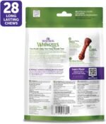 Whimzees Natural Grain Free Long Lasting Dental Dog Treats, Daily Use Packs, Extra Small Brushzees Bag of 28, Vegetable, 7.41oz - Image 9