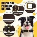 QRDA Leather Dog Collar Brown Dog Training Collar Heavy Duty Premium Leather Dog Collar Dog Collars for Medium/Large Dogs - Image 3