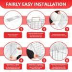 Live Animal Traps - 78 * 32 * 28CM Humane Animal Trap for Stray Cats Raccoons, Squirrel, Skunk, Mole, Groundhog, Armadillo, Rabbit - Humane Rat Trap Indoor Outdoor - Image 4