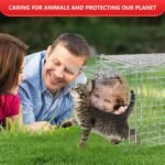 Live Animal Traps - 78 * 32 * 28CM Humane Animal Trap for Stray Cats Raccoons, Squirrel, Skunk, Mole, Groundhog, Armadillo, Rabbit - Humane Rat Trap Indoor Outdoor - Image 7