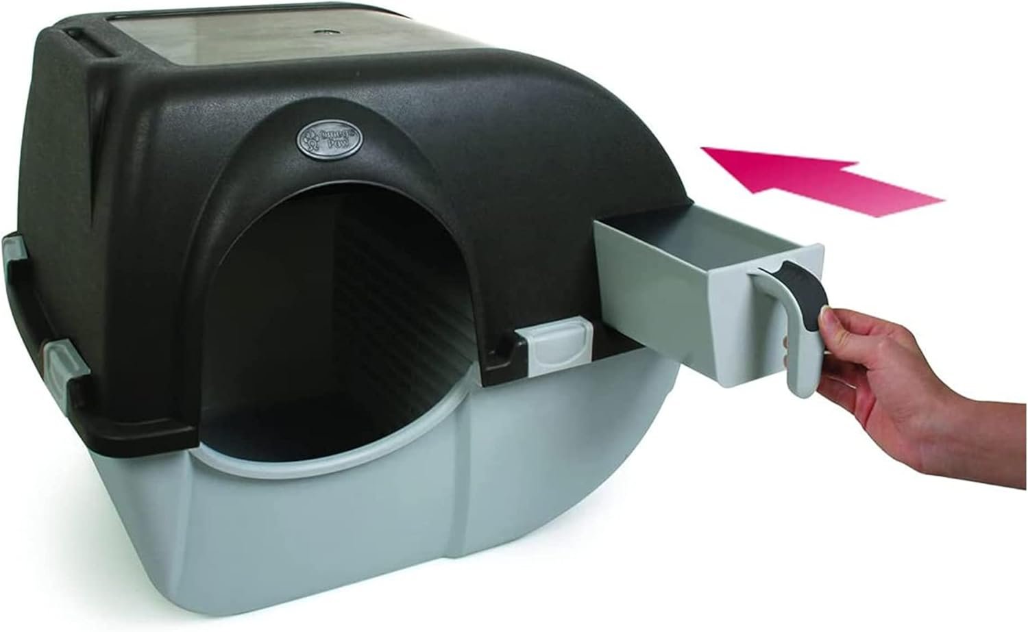 Omega Paw Self Cleaning Cat Litter Box, Roll 'N Clean Litter Box, Large Size for Large Cats and Multiple Cat Households, Brown Color, Model RA20 - Image 7