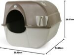 Omega Paw Self Cleaning Cat Litter Box, Roll 'N Clean Litter Box, Large Size for Large Cats and Multiple Cat Households, Brown Color, Model RA20 - Image 9