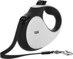 TUG 360° Tangle-Free Retractable Dog Leash for Up to 50 kg Dogs | 5 m Strong Nylon Tape/Ribbon | One-Handed Brake, Pause, Lock (Large, White) - Image 7
