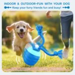 Interactive Dog Toys, [2025 Newly Upgraded] Interactive Dog Ball for Medium/Large Dogs, Automatic Moving Dogs Toy Wicked Ball for Boredom & Training, Music, USB Rechargeable(Blue) - Image 3