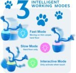 Interactive Dog Toys, [2025 Newly Upgraded] Interactive Dog Ball for Medium/Large Dogs, Automatic Moving Dogs Toy Wicked Ball for Boredom & Training, Music, USB Rechargeable(Blue) - Image 5