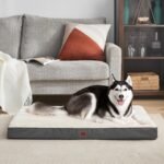 EHEYCIGA Large Dog Bed, Orthopedic Dog Beds for Large Dogs, Washable Big Dog Mattress with Removable Cover and Non-Slip Bottom, Pet Bed with Foam, Beige - Image 8