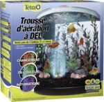 Tetra Bubbling LED Aquarium Kit 3 Gallons, Half-Moon Fish Tank With Color-Changing Light Disc - Image 3