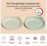 7 Ruby Road Anti Whisker Fatigue Cat Bowl, Set of 2 - Wide Food Bowls, Wet and Dry Shallow Food Dish, Small Cat Dishes for Indoor Cats, Cute Kitten Bowls Whisker Friendly & Relief, Non-Slip Plates - Image 8
