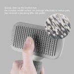 Cat Dog Brush for shedding,Pet Grooming Brush for Cats Dogs Massage,Shedding Brush for Short or Long Hair,Self Cleaning Slicker Brush,Easy to Removes Loose Undercoat, Tangled Hair (grey) - Image 4