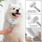 Cat Dog Brush for shedding,Pet Grooming Brush for Cats Dogs Massage,Shedding Brush for Short or Long Hair,Self Cleaning Slicker Brush,Easy to Removes Loose Undercoat, Tangled Hair (grey) - Image 6