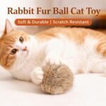 Rabbit Fur Ball Cat Toy, 3.9in Fuzzy Rabbit Fur Balls for Cats with Catnip, Interactive Fluffy Cat Toy Ball, Furry Catnip Toy Balls - Soft, Washable & Fun to Chase for Exercise Bonding (5PCS) - Image 3