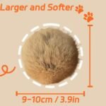 Rabbit Fur Ball Cat Toy, 3.9in Fuzzy Rabbit Fur Balls for Cats with Catnip, Interactive Fluffy Cat Toy Ball, Furry Catnip Toy Balls - Soft, Washable & Fun to Chase for Exercise Bonding (5PCS) - Image 9