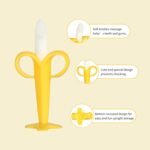 Chuya Teething Toys (4 Pack) Teething Toy for Baby, Teach Teeth Brushing ,BPA-Free,Chew Toy for Infants Toddlers Silicone Baby Teethers Giraffe Fruit Teething Stick for Babies 3 Months+ - Image 3