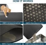 ZuHucpts Large Cat Litter Mat Trapper -120 x 70cmPack of 1 Honeycomb Double Layer Litter Mat -Traps Messes, Easy Clean and Durable, Non Toxic Trapper Rug Suitable for Litter Tray - Image 6