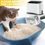 Cat Litter Scooper with Holder, Stainless Steel Cat Litter Scoop, Kitty Poop Scooper Stand for Litter Box, Cat Caddy for Litter Scoop, Fast Sifting Kitty Poop Scooper Caddy Poop Scooper Stand - Image 7