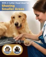 oneisall Dog Grooming Kit for Heavy Thick Hair&Coats/Low Noise Rechargeable Cordless Waterproof Dog Clippers for Grooming Animals&Pets/Pet Shaver with Stainless Steel Blade and Paw Trimmer - Image 5