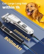 oneisall Dog Grooming Kit for Heavy Thick Hair&Coats/Low Noise Rechargeable Cordless Waterproof Dog Clippers for Grooming Animals&Pets/Pet Shaver with Stainless Steel Blade and Paw Trimmer - Image 8