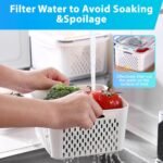 24-Piece Set (12-Pack) Fruit & Food Storage Containers for Fridge with Removable Colanders - Airtight Produce Saver, Organizers, BPA-Free, Freezer/Microwave Safe - Image 8