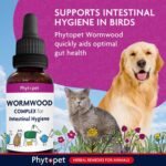 Phytopet Wormwood Complex | 100ml | 100% Natural Herbal Remedy | Supports Intestinal Hygiene, Worms and Parasites | for Dogs, Cats, Birds, Horses, Pets - Image 3