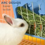 Rabbit Hay Feeder, 3-in-1 Feeding Set with Food Bowl and Hanging Funnel for cage, Hay Rack for Bunny Guinea Pig Chinchilla (Blue) - Image 5
