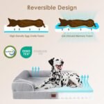 EHEYCIGA Memory Foam Orthopedic Large Dog Bed with Sides, Waterproof Liner Dog Beds for Large Dogs, Non-Slip Bottom and Egg-Crate Foam Large Dog Couch Bed with Washable Removable Cover - Image 4