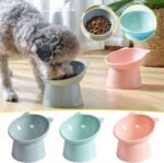 Blue Elevated Cat Bowl with Tilted Design - Cute Ear Shape, Non-Slip Base, Reduces Neck Strain, Perfect for Cats & Small Pets, Easy to Clean, Durable Material - Image 5