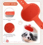 Cat Grooming Kit Set with Pet Shedding Slicker Brush Nail Clipper Trimmer Pet Massage Bath Glove Flea Comb for Bunny Puppy Kitten Guinea Pig Chinchilla Ferret Small Animals (Red, Pink) - Image 8