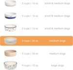 Pearhead Ceramic Woof Dog Bowl, Holds 3 Cups, Stoneware Food and Water Dish, Pet Feeding, Microwave and Dishwasher Safe, Medium - Image 4