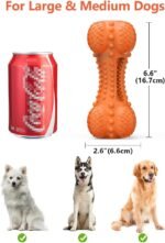 Squeaky Dog Chew Toy for Aggressive Chewers Large Breed, Tough Indestructible Rubber Bone with Toothbrush for Big Medium Dogs Teeth Cleaning - Image 7