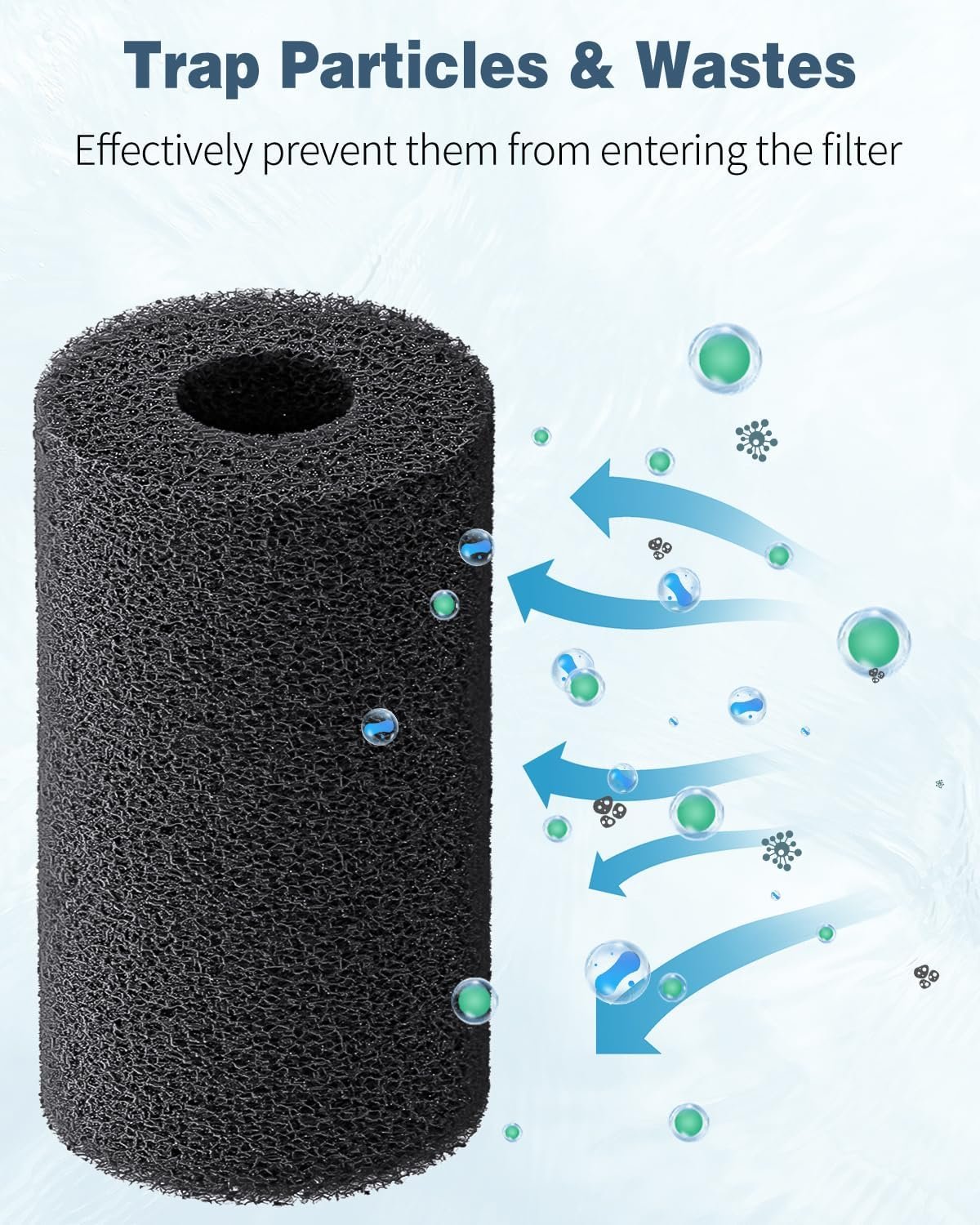 Pawfly Pre-Filter Sponge Fish Tank Filter, Fry Protection High-Density Filter Sponge for Mechanical Filtration, 12 Pack - Image 4