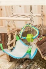 Trixie Small Animal Suspension Bridge with Hammock, Rope Ladder, and Ring, Cage Accessory for Ferrets, Rats - Image 3