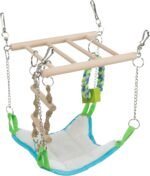 Trixie Small Animal Suspension Bridge with Hammock, Rope Ladder, and Ring, Cage Accessory for Ferrets, Rats - Image 5