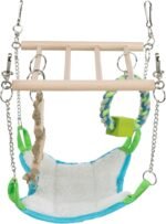 Trixie Small Animal Suspension Bridge with Hammock, Rope Ladder, and Ring, Cage Accessory for Ferrets, Rats - Image 6