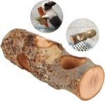 Wooden Pet Stand with Food Holder, Natural Rabbit Teeth Cleaning Toy, Grinding Tree for Small Animals - Image 5