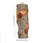 Wooden Pet Stand with Food Holder, Natural Rabbit Teeth Cleaning Toy, Grinding Tree for Small Animals - Image 6