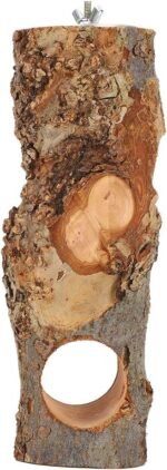 Wooden Pet Stand with Food Holder, Natural Rabbit Teeth Cleaning Toy, Grinding Tree for Small Animals - Image 9