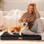 Patas Lague Orthopedic Dog Bed Large Sized Dog 91x61cm,Soft Waterproof Egg Crate Foam Medium Pet Crate Beds Mat with Removable Washable Cover and Non-Slip Bottom, Black - Image 3