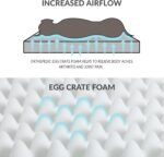 Patas Lague Orthopedic Dog Bed Large Sized Dog 91x61cm,Soft Waterproof Egg Crate Foam Medium Pet Crate Beds Mat with Removable Washable Cover and Non-Slip Bottom, Black - Image 5