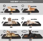 Patas Lague Orthopedic Dog Bed Large Sized Dog 91x61cm,Soft Waterproof Egg Crate Foam Medium Pet Crate Beds Mat with Removable Washable Cover and Non-Slip Bottom, Black - Image 6