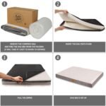 Patas Lague Orthopedic Dog Bed Large Sized Dog 91x61cm,Soft Waterproof Egg Crate Foam Medium Pet Crate Beds Mat with Removable Washable Cover and Non-Slip Bottom, Black - Image 7