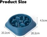 Fun Feeder Slow Bowl, Dog Slow Feeders Bowls Anti-Obesity&Choking&Overeating, Dog Puzzle Healthy Anti-Slip Lick Treat Bowls Dishes Maze Interactive Puzzle (Blue) - Image 3